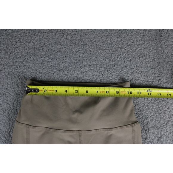 Alo Yoga Legging Xs Tan Block Mesh Stripe Side Detail High Waist - Picture 8 of 10